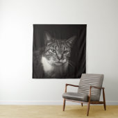 TENTURE CHAT TABLEAU D'ARGENT (En situation)