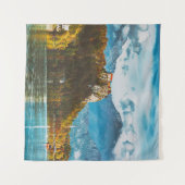 Tenture Château de Bled : Vue sur la falaise slovène. (Devant (Horizontal))