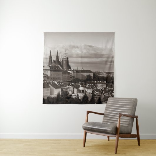 Tenture Château de Prague avec Cathédrale Saint Vitus en t (En situation)