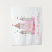 Tenture Château de Princesse Rose Gold Moderne pour Annive (Devant)