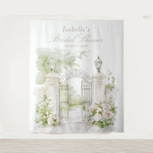 Tenture Château français élégant Jardin de mariage pastel