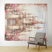 Tenture Château rose Floral Fairytale (En situation (horizontale))