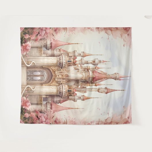 Tenture Château rose Floral Fairytale (Devant (Horizontal))
