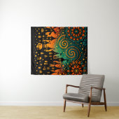 Tenture Château Silhouette Nuit Mystique (En situation (horizontale))