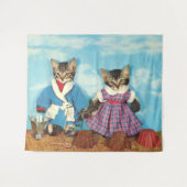 Tenture chatons tabby sur la plage (Devant (Horizontal))