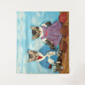 Tenture chatons tabby sur la plage (Devant)
