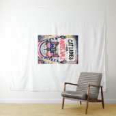 Tenture Chats dames pour Harris Walz (En situation (horizontale))