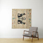 Tenture Chats égyptiens et croix de cheville (En situation (horizontale))