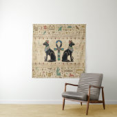 Tenture Chats égyptiens et croix de cheville (En situation)