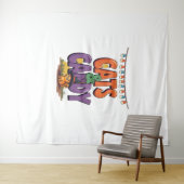 Tenture Chats et bonbons (En situation (horizontale))