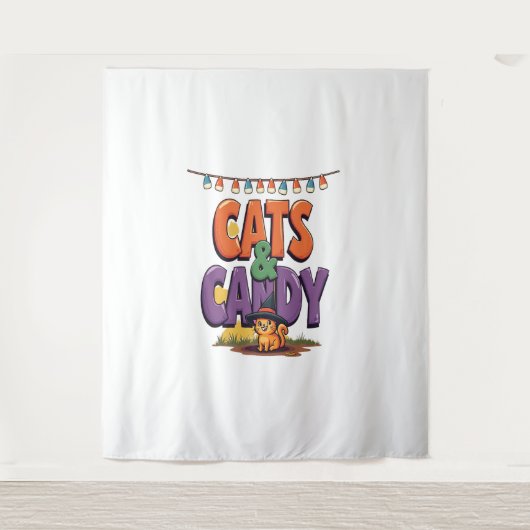 Tenture Chats et bonbons (Devant)
