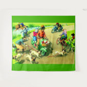 Tenture Chats grand public sur motos et vélos (Devant (Horizontal))