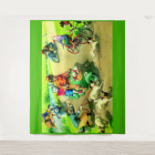 Tenture Chats grand public sur motos et vélos (Devant)