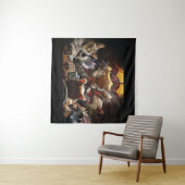 Tenture Chats jouant au poker (En situation (horizontale))