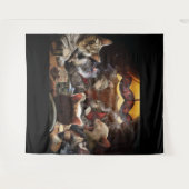 Tenture Chats jouant au poker (Devant (Horizontal))