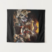 Tenture Chats jouant au poker (Devant (Horizontal))