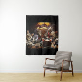 Tenture Chats jouant au poker (En situation)