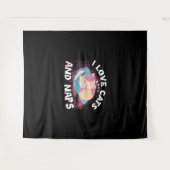 Tenture Chats marrants avec Citation Chat-Lover (Devant (Horizontal))