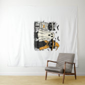 Tenture Chats noirs en costumes d'Halloween - Ghost, Witch (En situation (horizontale))