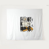 Tenture Chats noirs en costumes d'Halloween - Ghost, Witch (Devant (Horizontal))