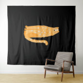Tenture Chats Orange (En situation (horizontale))