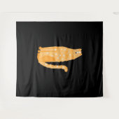 Tenture Chats Orange (Devant (Horizontal))
