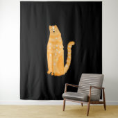 Tenture Chats Orange (En situation)