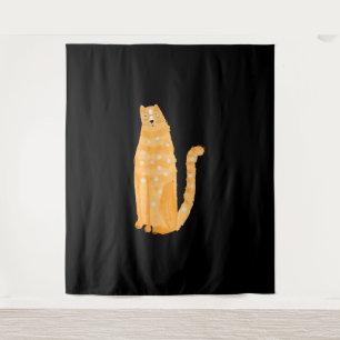 Tenture Chats Orange
