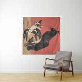 Tenture Chats, tableau de Theophile Steinlen, (En situation (horizontale))