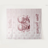 Tenture Chaussures pour bébé rose fond (Devant (Horizontal))