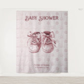 Tenture Chaussures pour bébé rose fond (Devant)