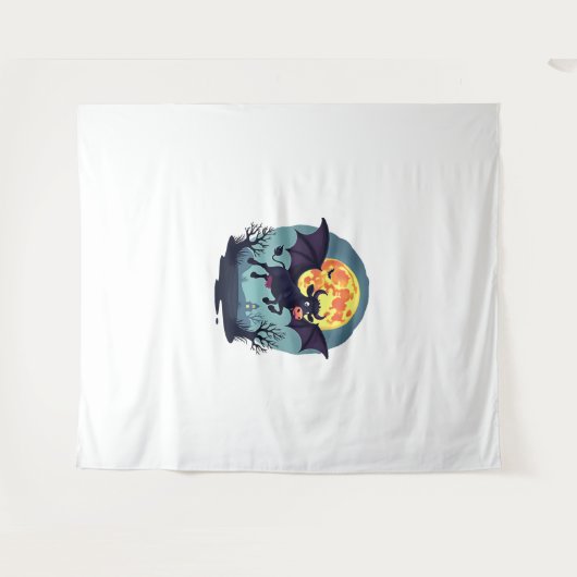 Tenture Chauve-souris à minuit (Devant (Horizontal))