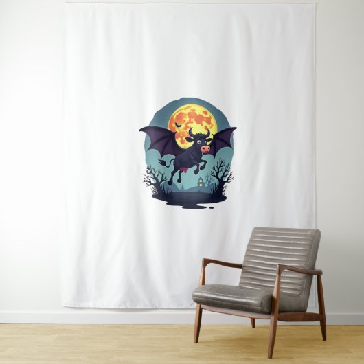 Tenture Chauve-souris à minuit (En situation)