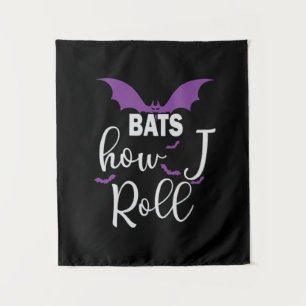 Tenture Chauves-souris d'Halloween Comment je roule Annive