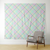 Tenture Checkered pattern of caramel colors. (En situation (horizontale))