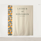 Tenture Cheerful Beige Citrus Fruits (Devant)