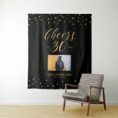 Tenture Cheers | Or & Noir Soirée des 30 ans Photo (En situation)
