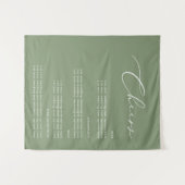 Tenture Cheers Sage Green Mariage Boissons Panneau de tiss (Devant (Horizontal))