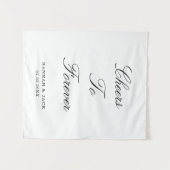 Tenture Cheers to Forever Personalized Wedding Engagement (Devant (Horizontal))