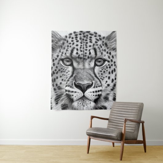 Tenture Cheetah Animal Wild Nature Illustration Line Epic (En situation)