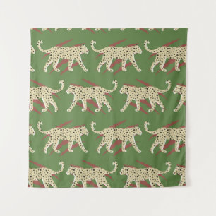 Tenture Cheetah de léopard Abstrait tiré à la main avec Sk