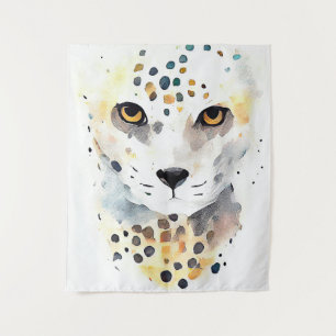 Tenture Cheetah Wild Animal Nature Aquarelle Art Peinture