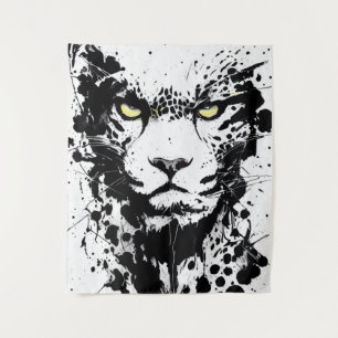 Tenture Cheetah Wild Nature Free Spirit Art Brush Peinture