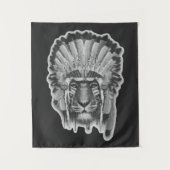 Tenture Chef de tigre de Natif américain (Devant)