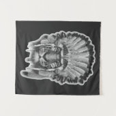 Tenture Chef de tigre de Natif américain (Devant (Horizontal))