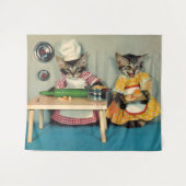 Tenture chef tabby kitten et assistant tabby kitten (Devant (Horizontal))