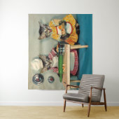 Tenture chef tabby kitten et assistant tabby kitten (En situation)