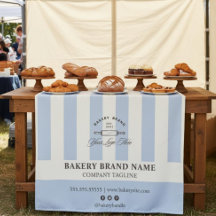 Chemin de table avec logo de boulangerie aux rayur