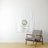 Tenture Chemin de table baptême grec doré aux olives (En situation)