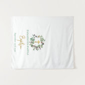 Tenture Chemin de table baptême grec doré aux olives (Devant (Horizontal))